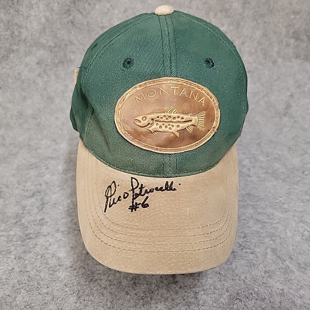 Montana Trout Fishing Hat Cap Green Strapback Men One Size Rico Petrocelli #6 - Picture 2 of 8